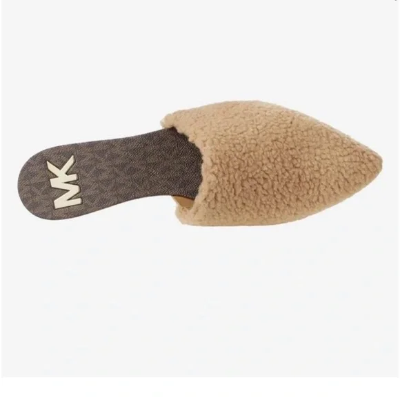 MICHAEL MICHAEL KORS Renee Pointed Toe Slip On Faux Fur Mule Slippers Shoes 10 - Picture 13 of 13